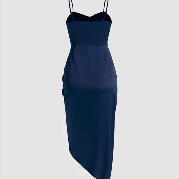 Navy blue midi dress - Picture 2 of 4